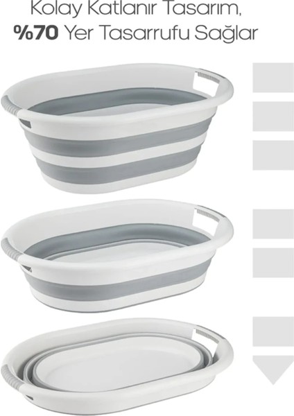 Katlanabilir Çamaşır Sepeti 40 Lt – Pratik Çamaşır Selesi - Taşınabilir, Yer Kaplamaz fiyatları