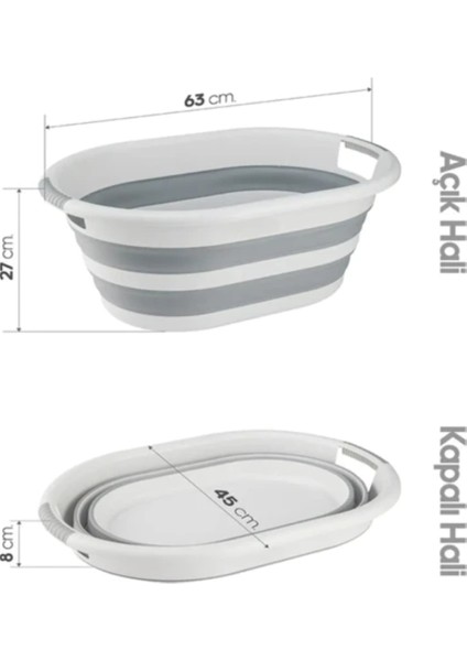 Katlanabilir Çamaşır Sepeti 40 Lt – Pratik Çamaşır Selesi - Taşınabilir, Yer Kaplamaz fırsatları