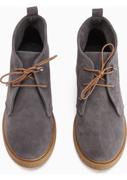 Henna Hakiki Deri Antrasit Süet Bağcıklı Kadın Bot modelleri