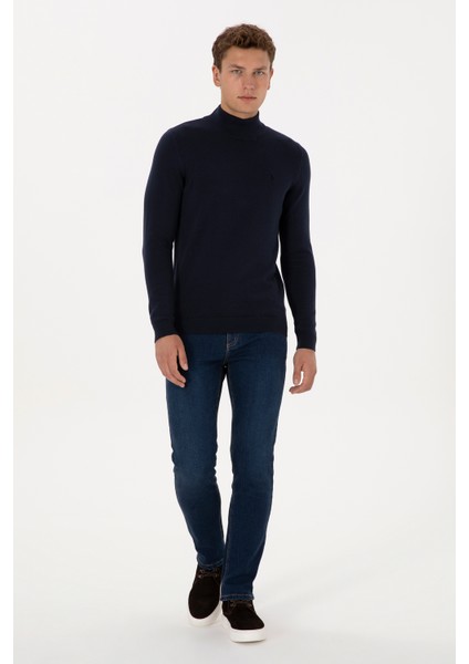 Erkek Lacivert Kazak /triko 50307783-VR033 fırsatları