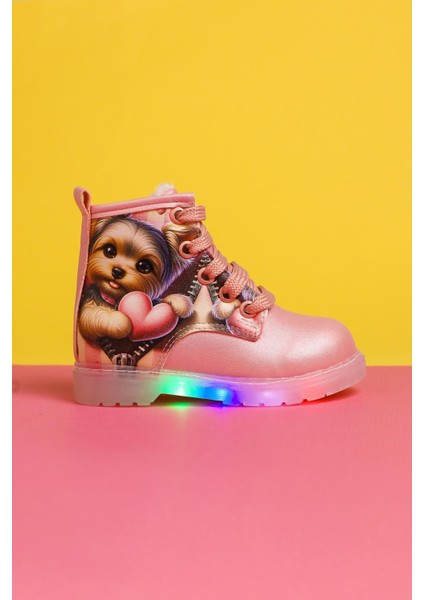 Jannice Pembe Çizgi Karakter Baskılı Bağcıklı Işıklı Bebe Bot fiyatları