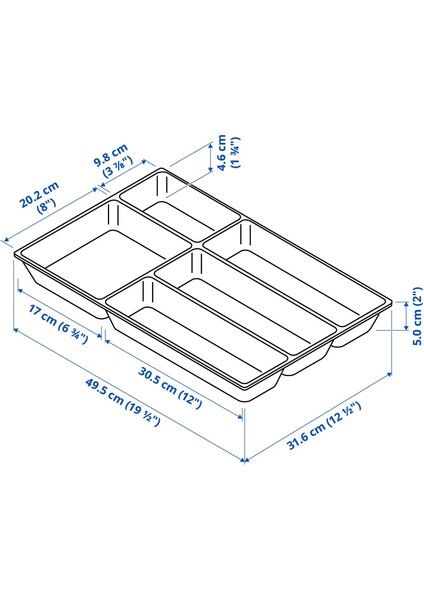 Uppdatera Çekmece Düzenleyici Beyaz 32 x 50 cm fiyatları