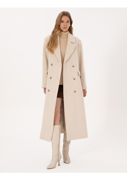 Kadın Ekru Kaşe Kaban 50314331-VR019 modelleri