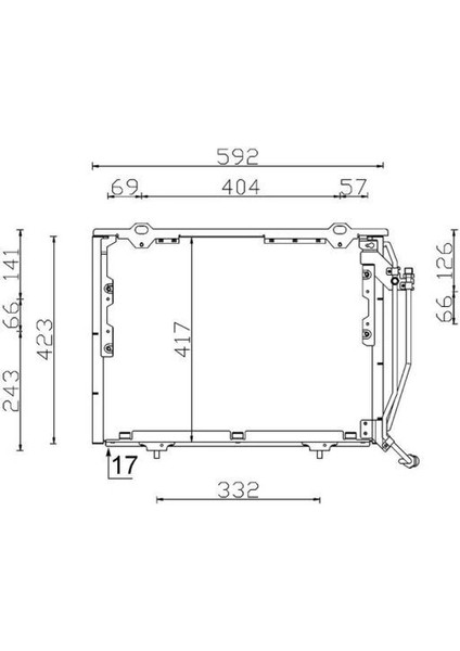 KLIMA RADYATORU MERCEDES W202 S202 W210 A2028301070