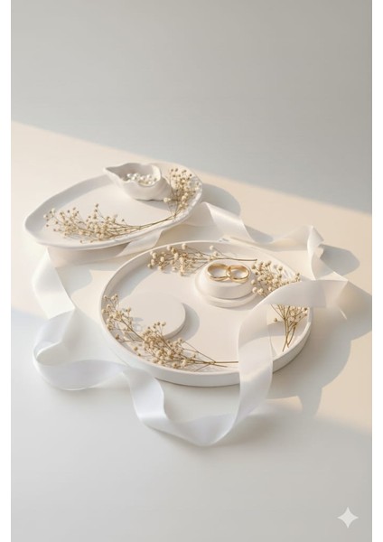 El Yapımı Yuvarlak - Oval Söz & Nişan Tepsileri indirimleri