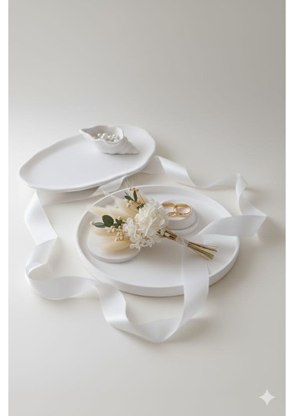 El Yapımı Yuvarlak - Oval Söz & Nişan Tepsileri