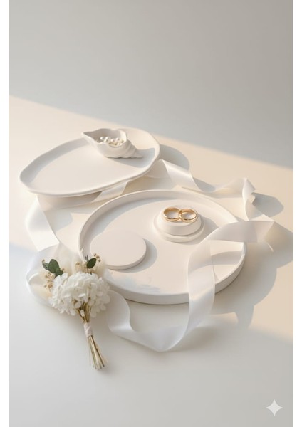 El Yapımı Yuvarlak - Oval Söz & Nişan Tepsileri