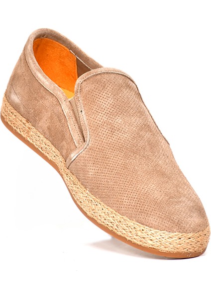 Hakiki Süet Deri Bej Spor Erkek Ayakkabı Jut Taban - 245533 fırsatları