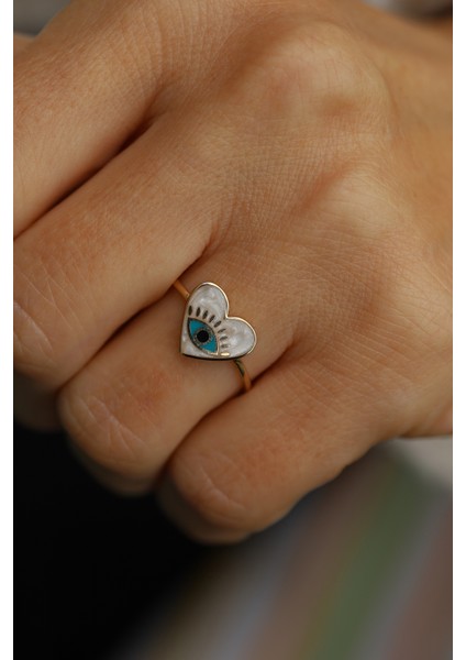 14 Ayar Altın Gözlü Kalp Yüzük fiyatları