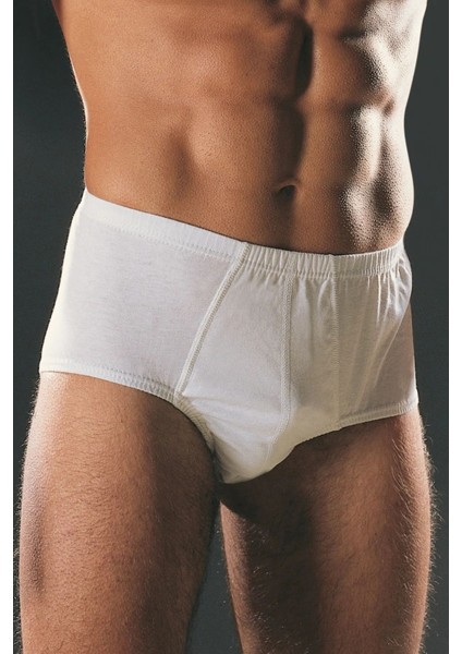 125X2 Erkek 2'li Penye Süprem Slip Külot-Beyaz