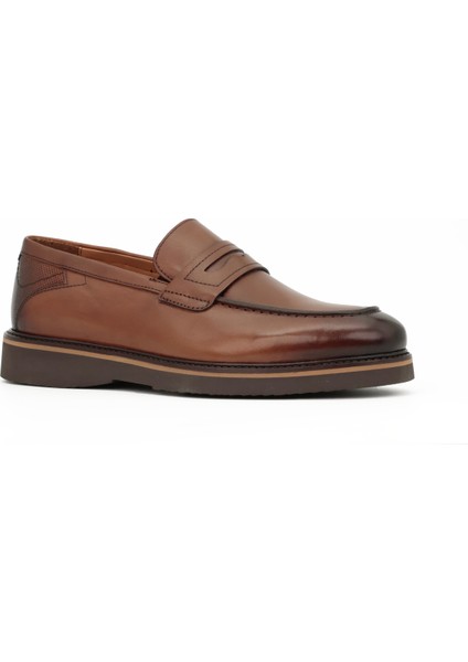Hakiki Deri Kahverengi Loafer Erkek Ayakkabı Eva Taban - 4265 fiyatları