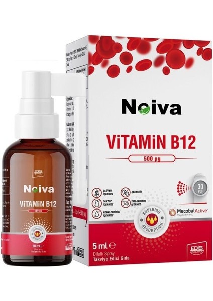 Noiva Vitamin B12 500 Mcg Sprey 5ml