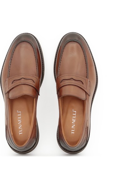 Hakiki Deri Kahverengi Loafer Erkek Ayakkabı Eva Taban - 4265 indirimleri
