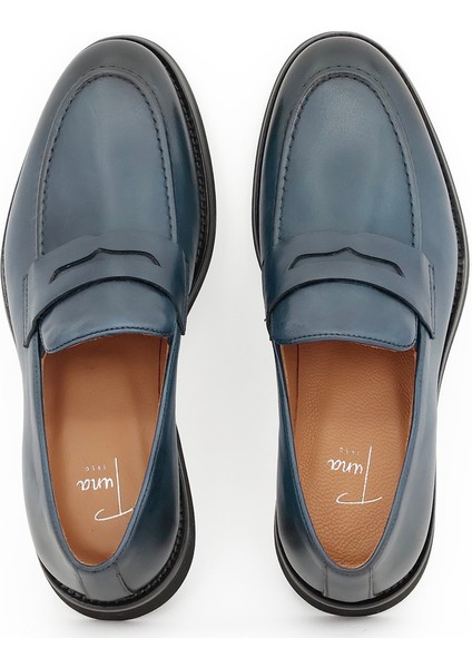 Hakiki Deri Loafer Erkek Ayakkabı Eva Taban - Tuna 3898