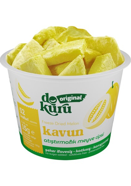 Original Kavun Atıştırmalık Meyve Cipsi - Dondurularak Kurutulmuş Kavun - Freeze Dried Kavun