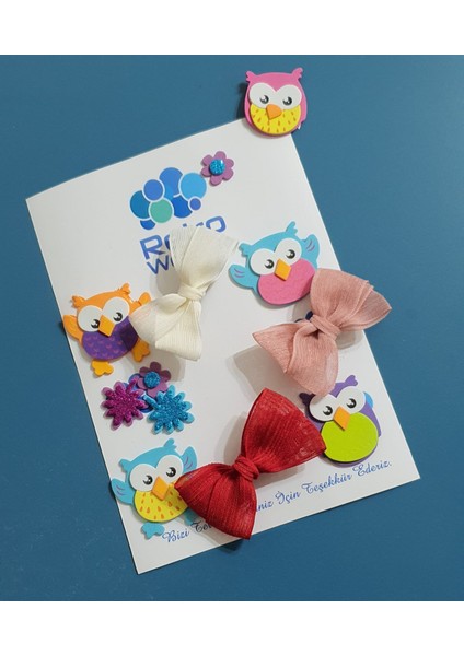 Kız Çocuk Bebek Fiyonk Hediye Doğum Günü Tül Kurdela Kelebek Toka Seti