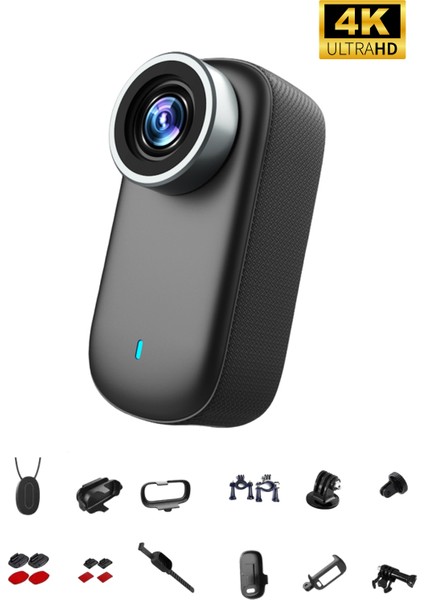 Mini 4K Ultra Hd Wi-Fi Aksiyon Kamerası | Sd Kart Desteği | IP65 Su Dayanıklı | Geniş Açı - Yedek Başlıklar