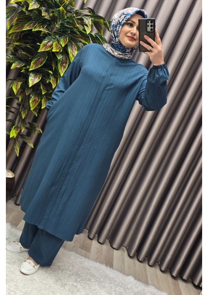 Kadın Tesettür Giyim Büyük Beden Gofre Ikili Takım fiyatları
