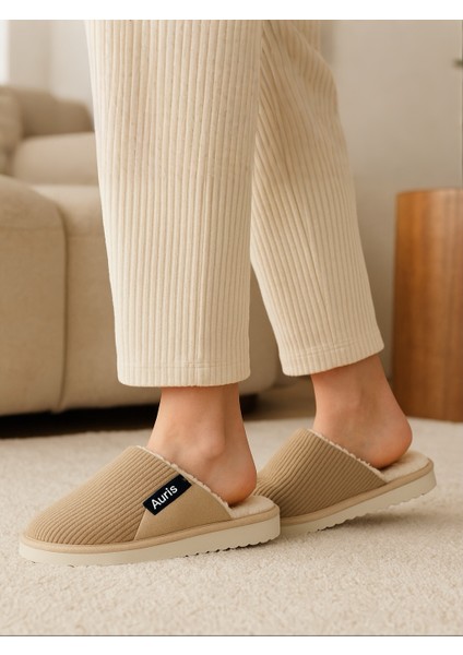 AR-060 Unisex Kadife Kumaş Içi Kürklü Kışlık Ev Terliği fırsatları