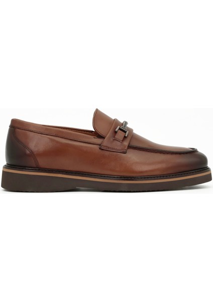 Hakiki Deri Loafer Erkek Ayakkabı Eva Taban - Tuna E3899