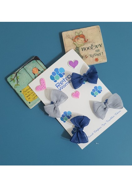 Kız Çocuk Bebek Fiyonk Hediye Doğum Günü Tül Kurdela Kelebek Toka Seti