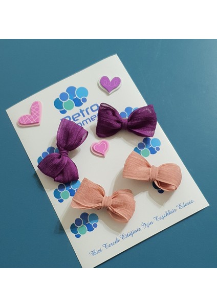 Kız Çocuk Bebek Fiyonk Hediye Doğum Günü Tül Kurdela Kelebek Toka Seti