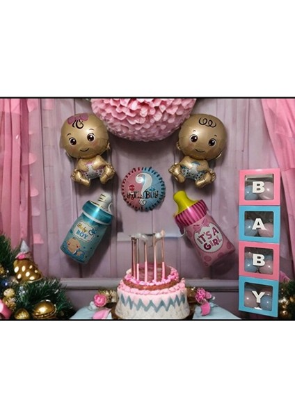 Cinsiyet Belirleme Partisi Kız Mı Erkek Mi - Baby Balon Kutusu - Lüks Set