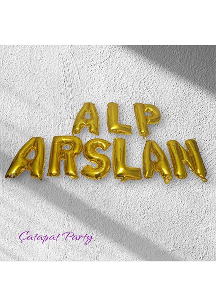 Kişiye Özel Harf Folyo Balon Seti - Gold Rengi - 40 cm