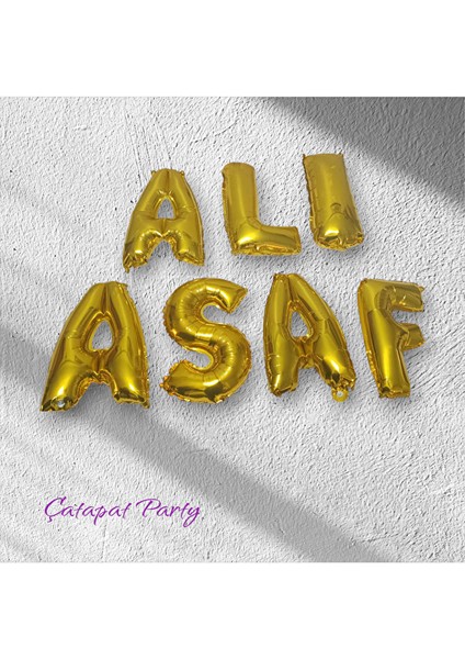 Kişiye Özel Harf Folyo Balon Seti - Gold Rengi - 40 cm fırsatları