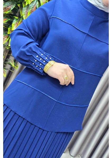 Kadın Tesettür Giyim Büyük Beden Krep Etekli Takım fiyatları