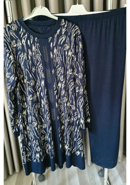 Kadın Tesettür Giyim Büyük Beden Şerit Desenli Nisa Takım indirimleri