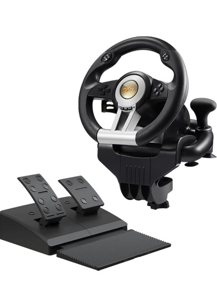 Direksiyon Seti 180° Dönüş Açılı Çift Motor Titreşimli Pedal ve Vitesli Oyun Direksiyonu – Pc, Ps3, Ps4, Xbox One, Xbox Series X/s, Nintendo Switch Uyumlu Pxn V3 Pro