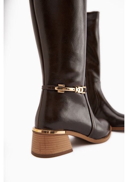 Kamilla Kahve Tokalı Kadın Çizme fırsatları