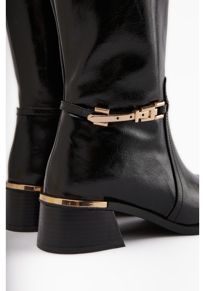 Kamilla Siyah Tokalı Kadın Çizme indirimleri