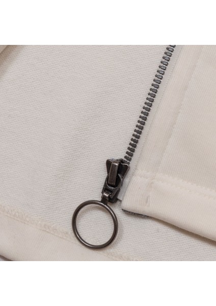 Kadın Flavia Rahat Kesim Kapüşonlu Üç Iplik Şardonsuz Pamuk Fermuarlı Yelek indirimleri