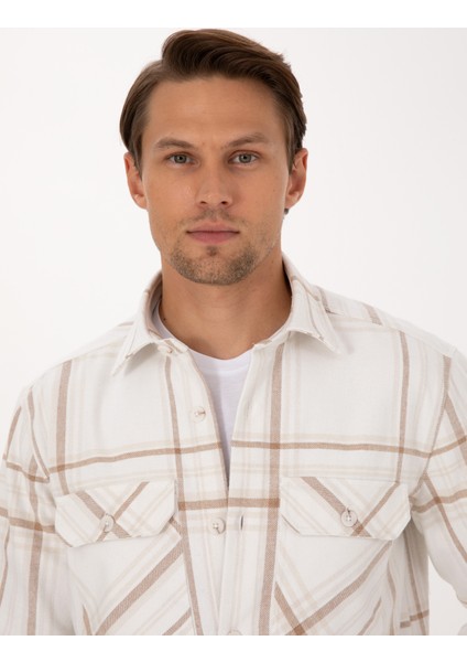 Erkek Vizon Comfort Fit Uzun Kollu Gömlek 50312357-VR052 fiyatları