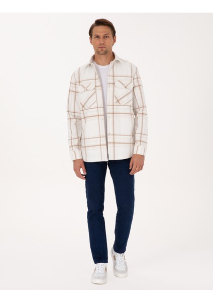 Erkek Vizon Comfort Fit Uzun Kollu Gömlek 50312357-VR052 fırsatları