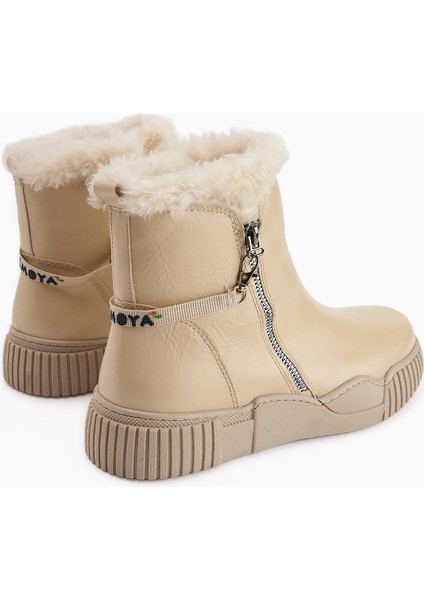 Sora Bej Kürklü Fermuarlı Kadın Spor Bot indirimleri