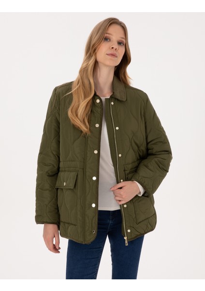 Kadın Haki Comfort Fit Mont 50314035-VR027