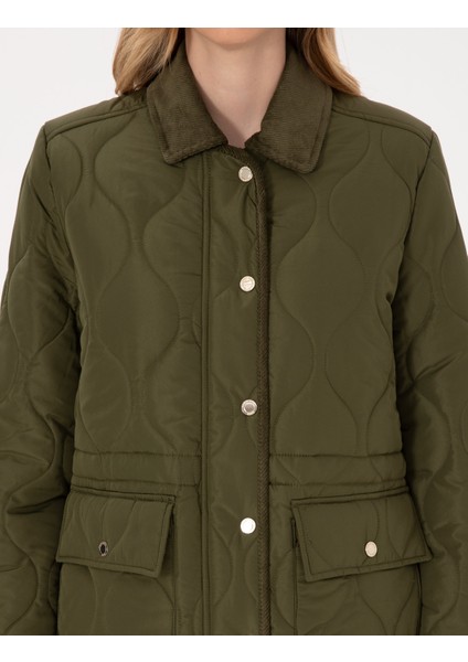 Kadın Haki Comfort Fit Mont 50314035-VR027