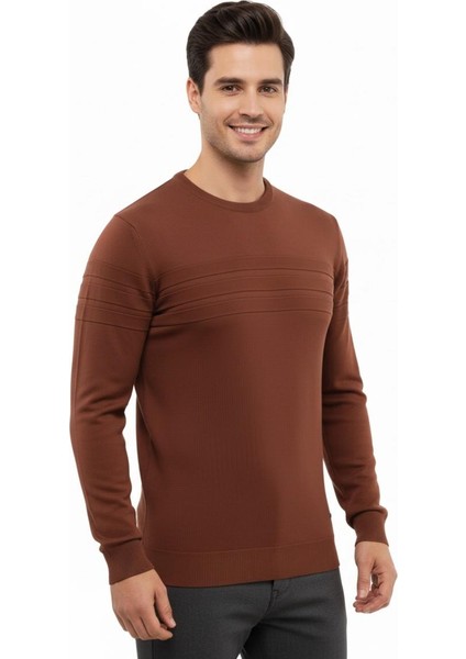 Erkek Sıfır Yaka Kazak Çelik Örgü Klasik Kalıp 5247C BGL-ST04858 fiyatları