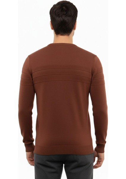 Erkek Sıfır Yaka Kazak Çelik Örgü Klasik Kalıp 5247C BGL-ST04858 modelleri