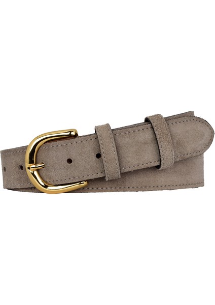 %100 Hakiki Deri, Gold Tokalı 4 cm Gri Süet Kadın Kemeri; Kot, Spor Kemer=süet.26.gri modelleri