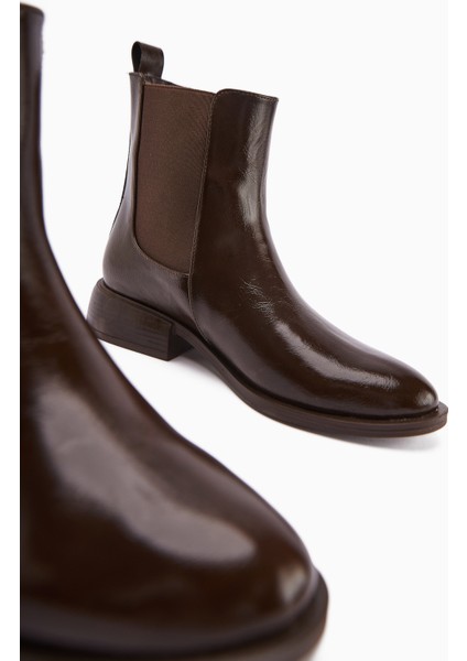 Juta Kahve Lastikli Çekme Kadın Bot modelleri