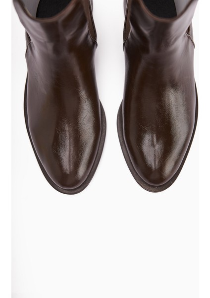 Juta Kahve Lastikli Çekme Kadın Bot indirimleri