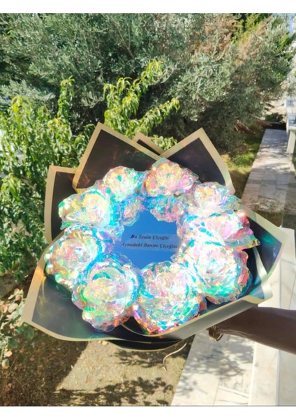 Çiçek Buketi Aynadaki Benim Çiçeğim Aynalı Buket Sonsuzluk Gülü fırsatları