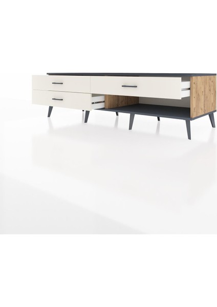 Kronos Tv Ünitesi 3 Çekmeceli 176X59X51 Çam-Antrasit/aytaşı modelleri