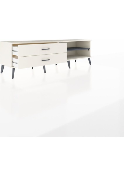 Hyperion Tv Ünitesi Tek Raflı 2 Çekmeceli 176X44X51 Aytaşı-Antrasit/aytaşı indirimleri