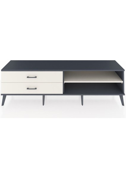 Hyperion Tv Ünitesi Tek Raflı 2 Çekmeceli 176X44X51 Antrasit-Aytaşı/aytaşı