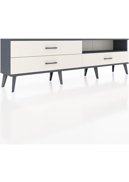 Arges Tv Ünitesi Tek Raflı 3 Çekmeceli 176X30X51 Antrasit-Antrasit/aytaşı fiyatları